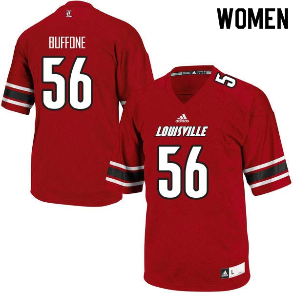 Women Louisville Cardinals #56 Doug Buffone College Football Jerseys Sale-Red